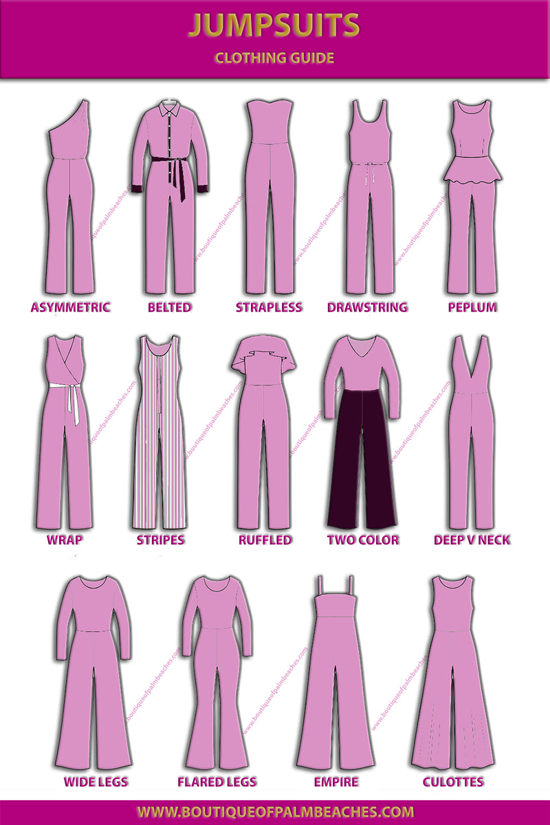 Types of Jumpsuit Clothing Guide